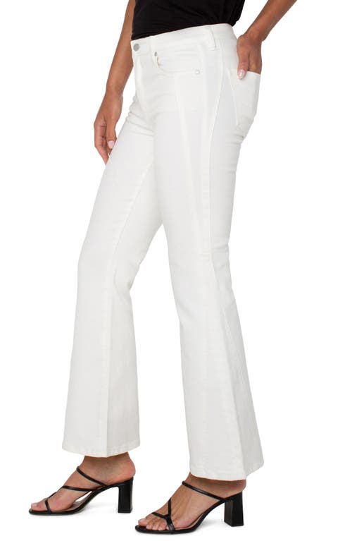 Liverpool Los Angeles Hannah Front Seam Flare Jeans In Bone White