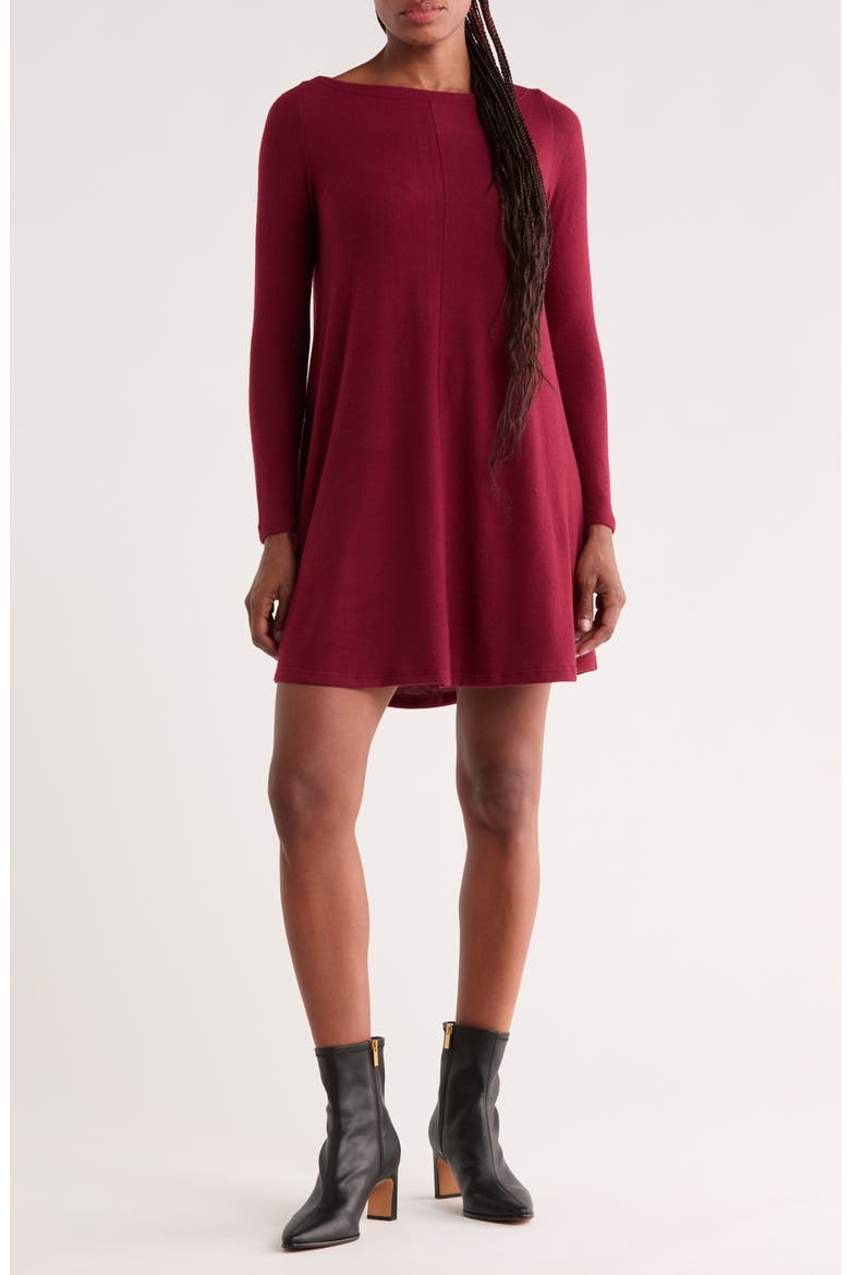 Long Sleeve Swing Dress, Main, color, CHILLI OIL