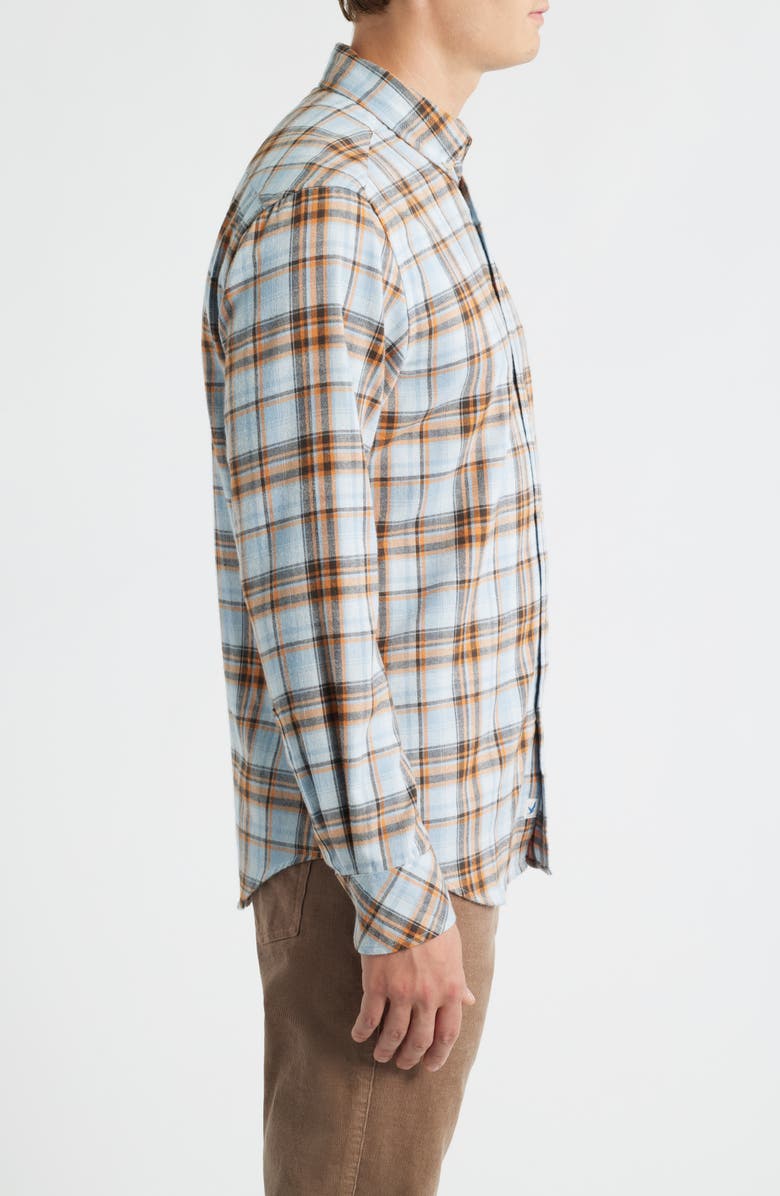 James Campbell Winstead Trim Fit Plaid Cotton Button-Up Shirt, Alternate, color, Golden