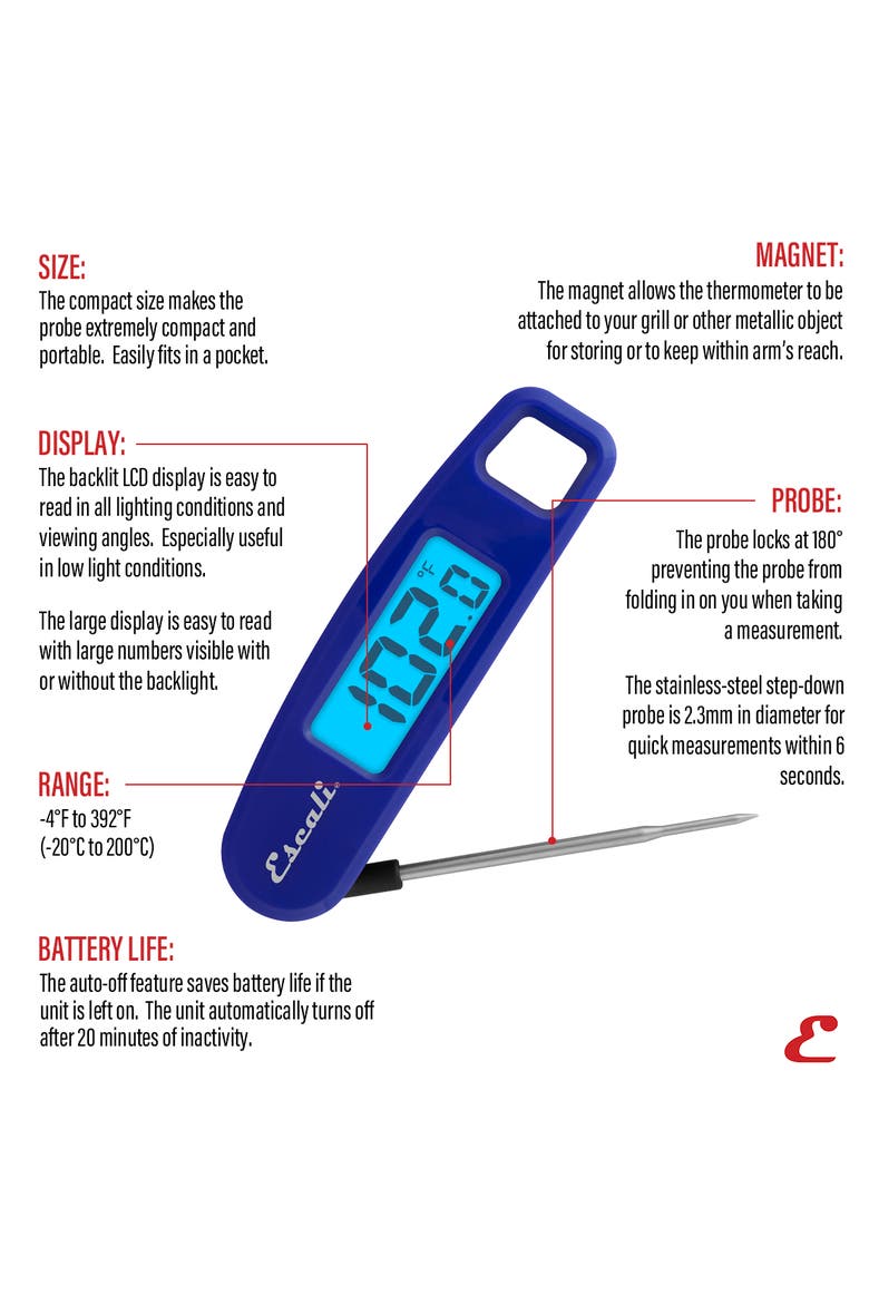 Compact Folding Digital Thermometer, Alternate, color, Blue