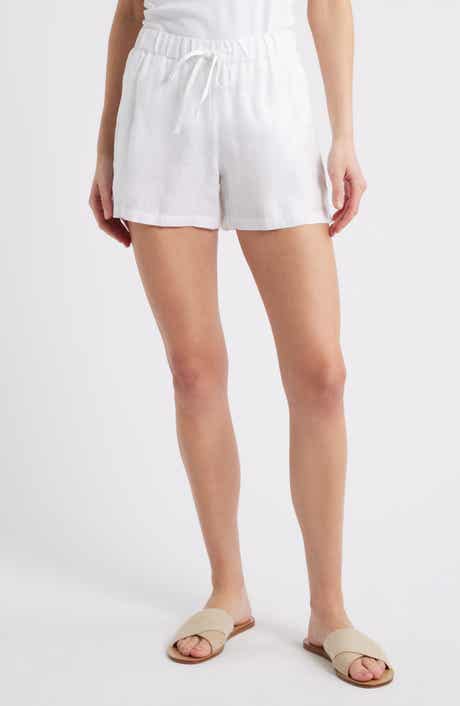 Caslon® Linen Drawstring Shorts