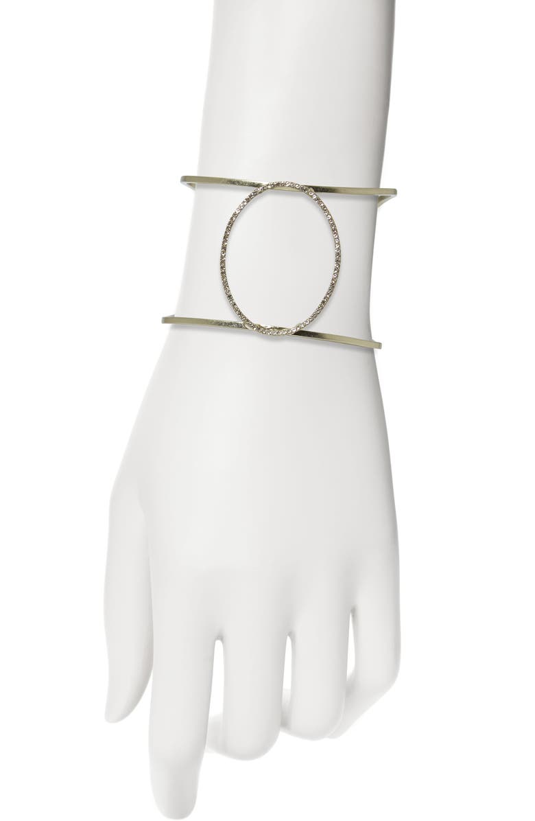 Sole Society Pavé Large Cuff Bracelet, Alternate, color, 