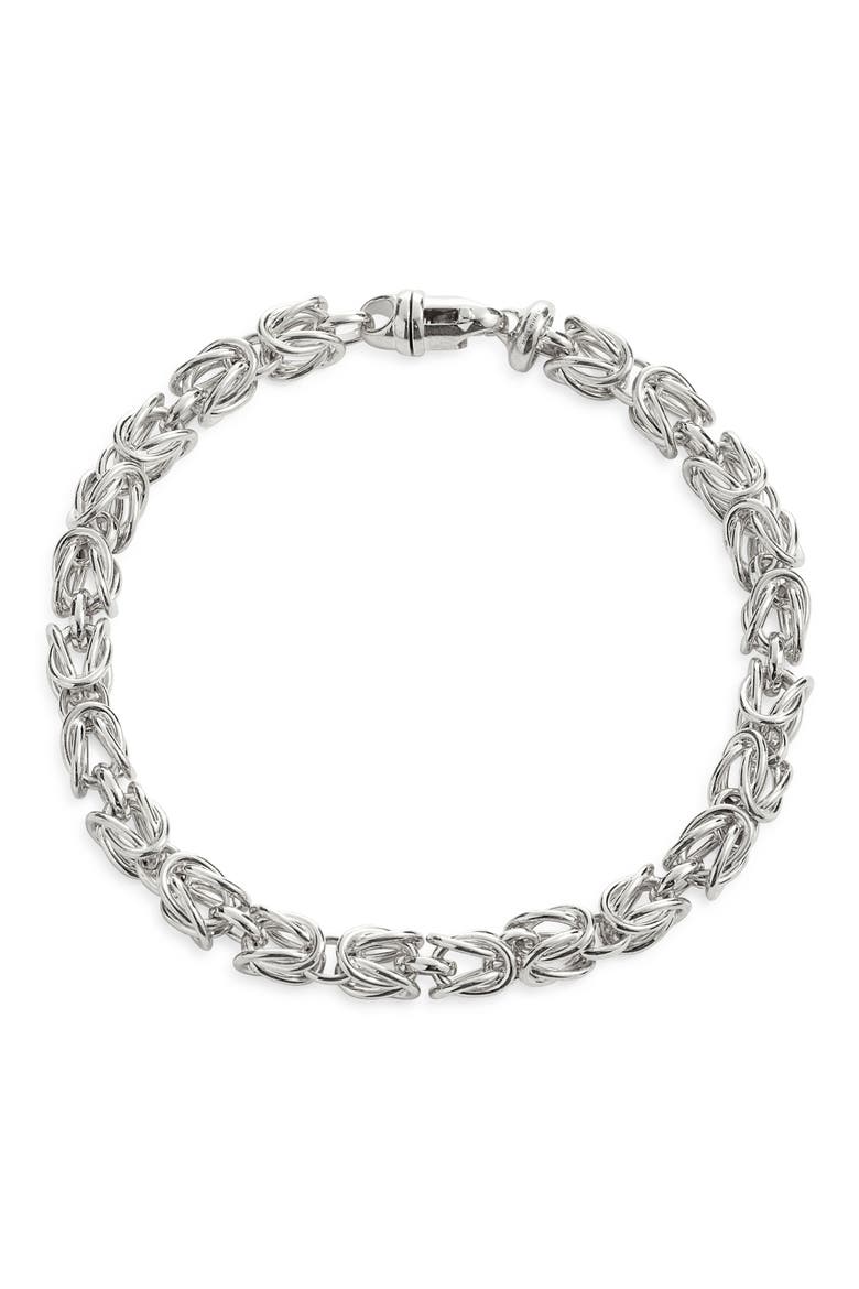 Byzantine Collar Necklace, Main, color, SILVER