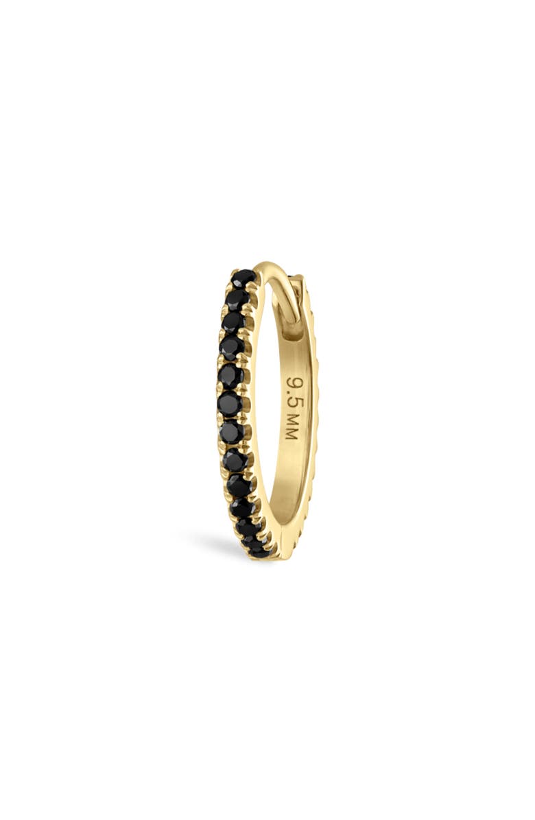 MARIA TASH Black Diamond Eternity Hoop Earring, Main, color, 18K Yellow Gold/ Diamond