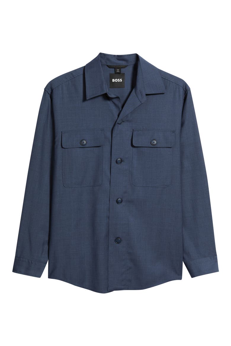 Carper Virgin Wool Shirt Jacket, Alternate, color, OPEN BLUE