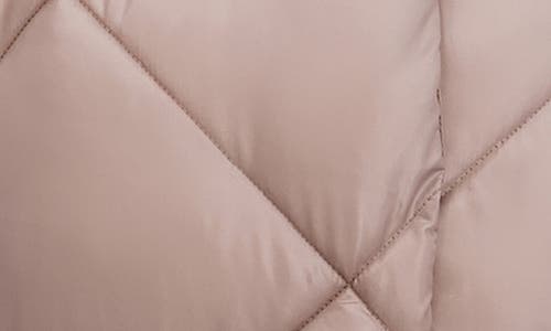 Kensie Belted Diamond Quilted Puffer Coat In Neutral