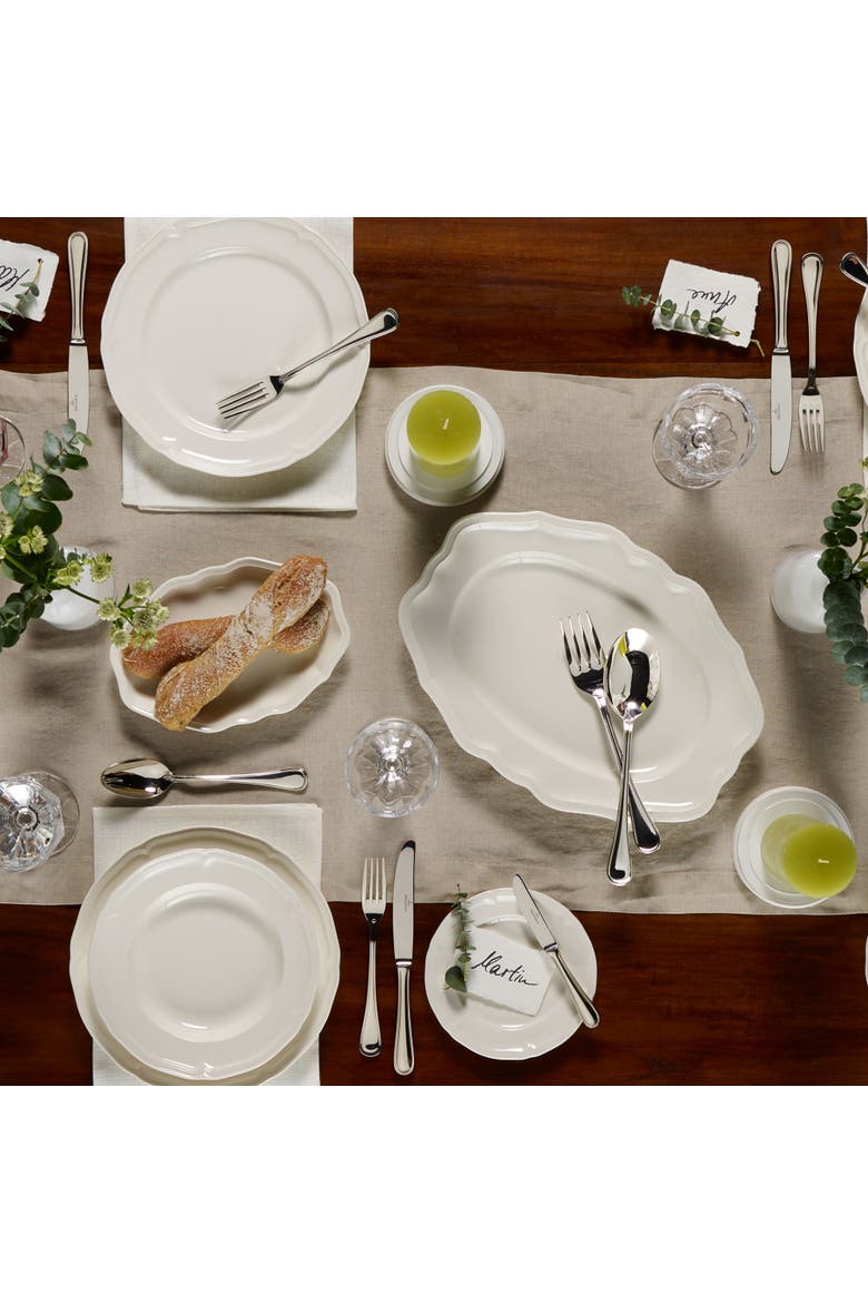 Manoir Oval Platter, Alternate, color, white