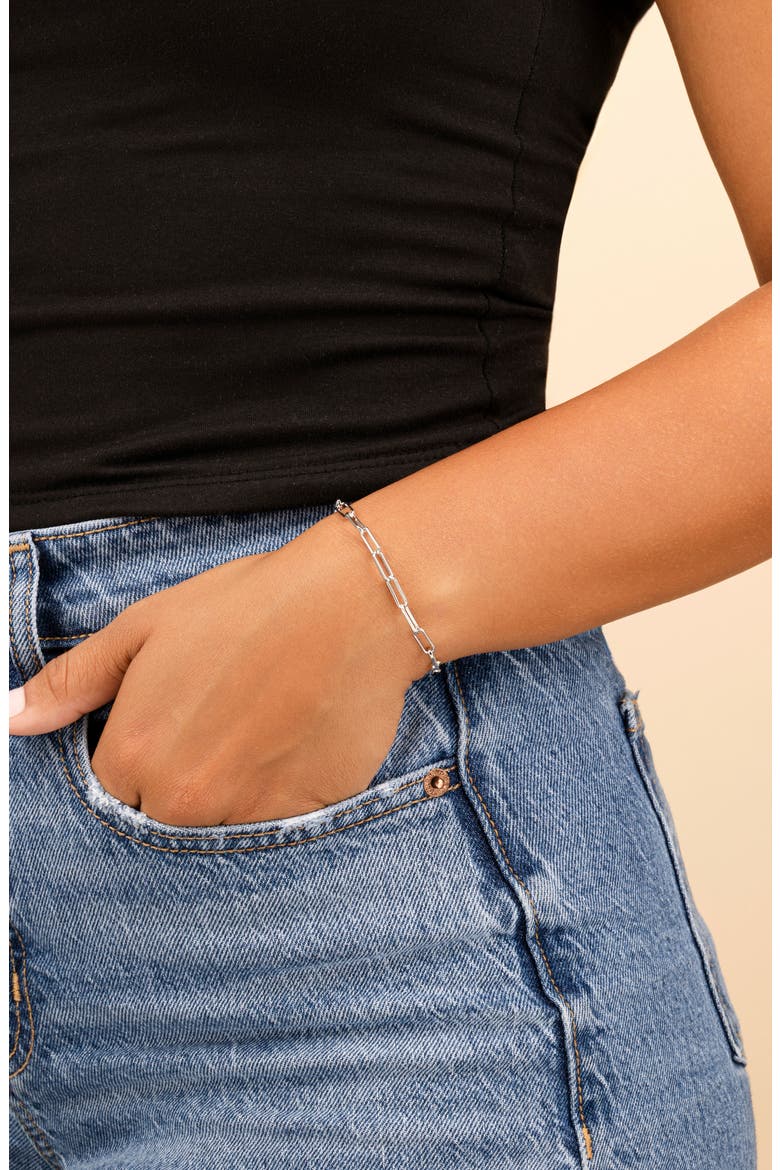 Sylvie Chain Bracelet, Alternate, color, SILVER