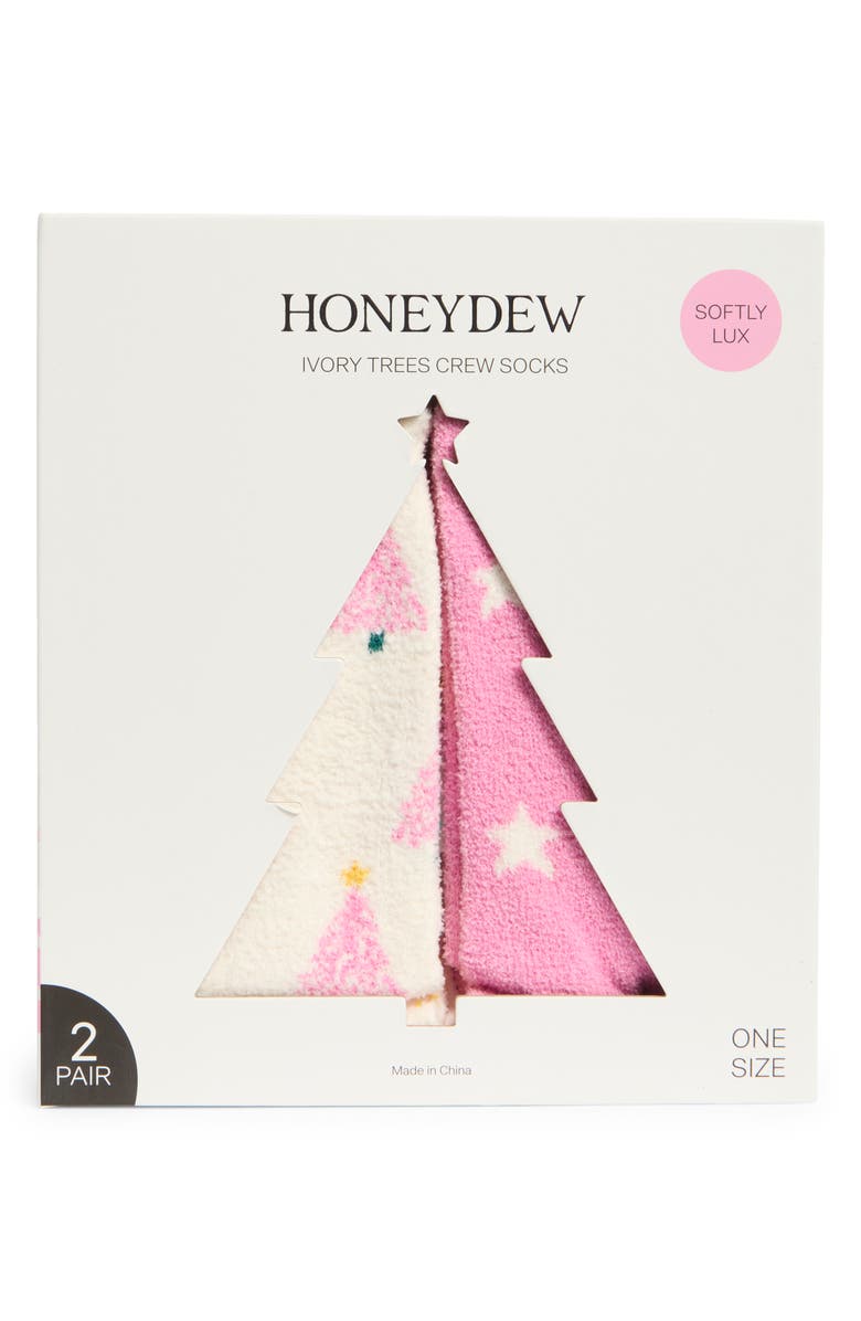 Honeydew Ivory Trees 2-Pack Butter Socks, Alternate, color, Ivory