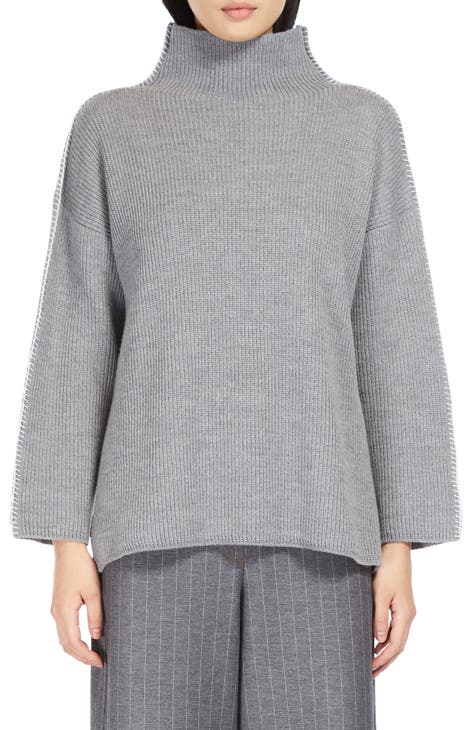 Vince Chain Contrast Ribbed Dark Gray Mock high quality Sweater Zip Neck Wool Cashmere Small