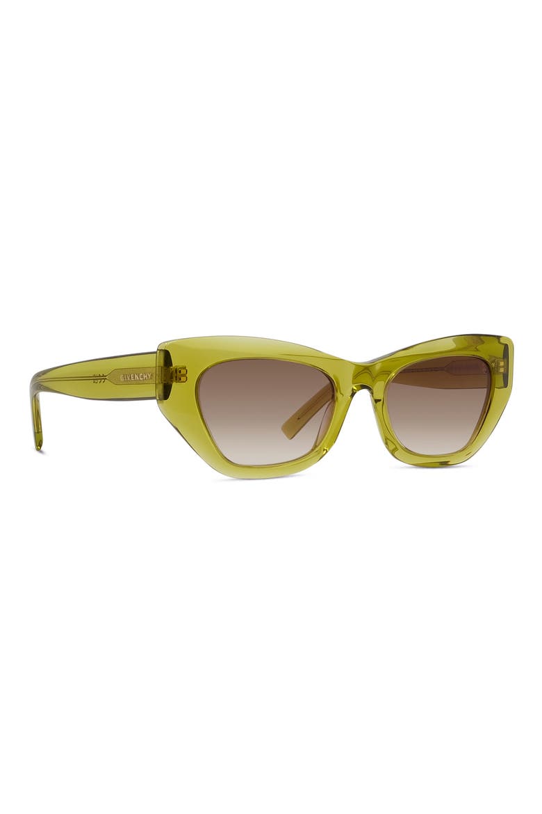 City 54mm Cat Eye Sunglasses, Alternate, color, SHINY LIGHT GREEN / BROWN