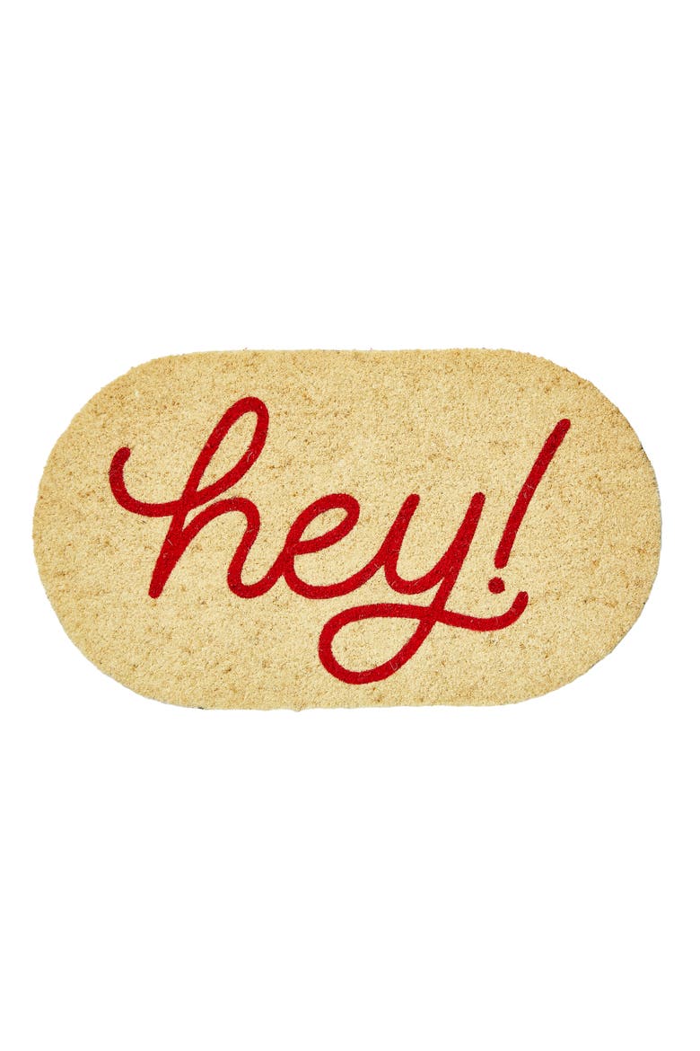 Hey Shaped Non-Slip Coir Mat Multi Coir Summer, Main, color, Beige
