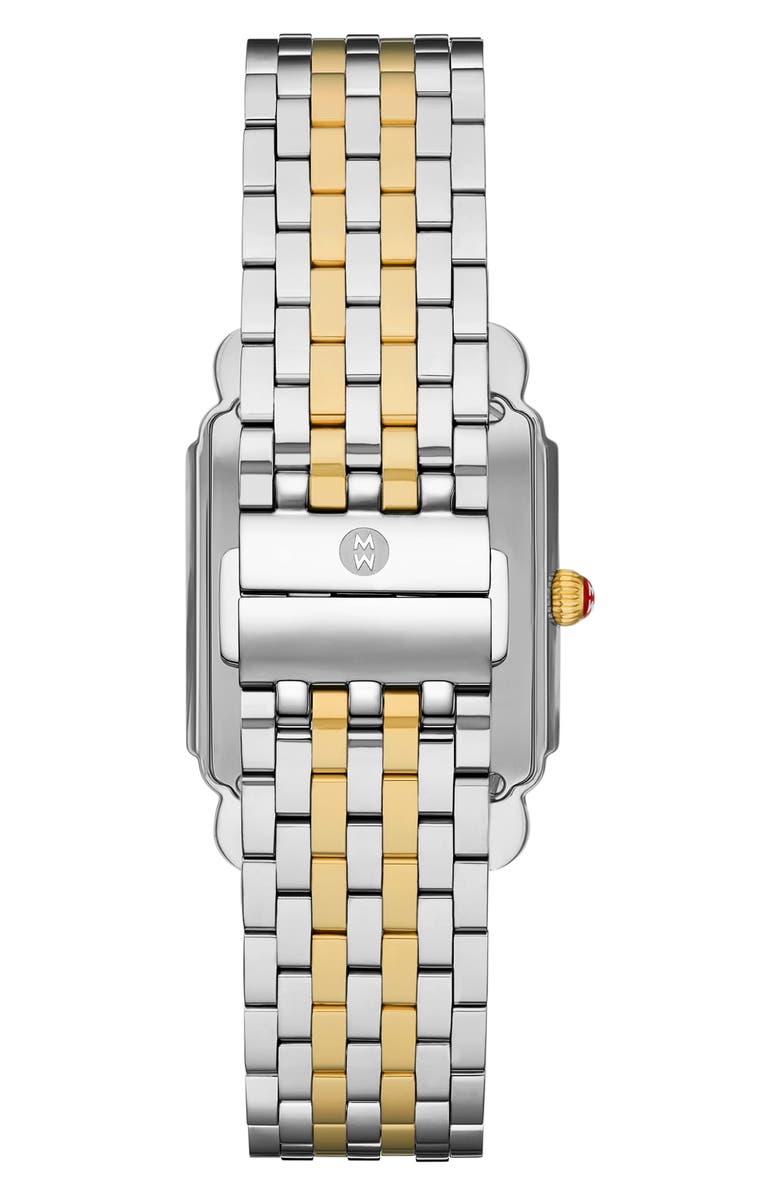 MICHELE Deco II Diamond Two-Tone Bracelet Watch, 43mm - 0.11ct., Alternate, color, 2T Silver/Gold
