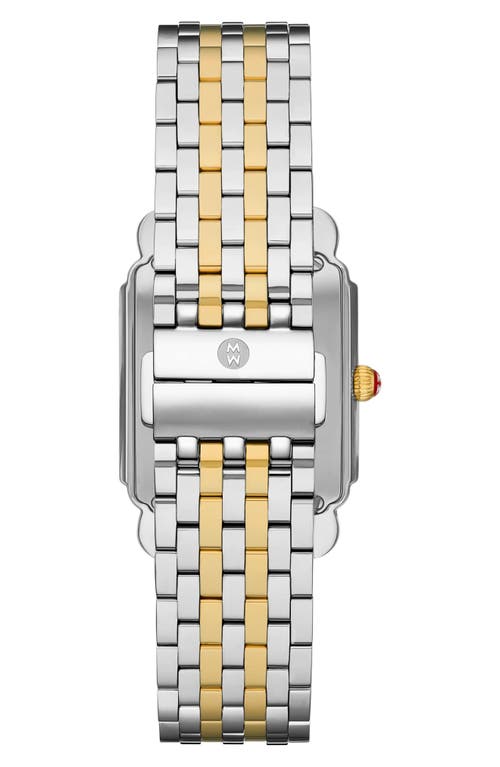 Michele Deco Ii Diamond Two-tone Bracelet Watch, 43mm In 2t Silver/gold