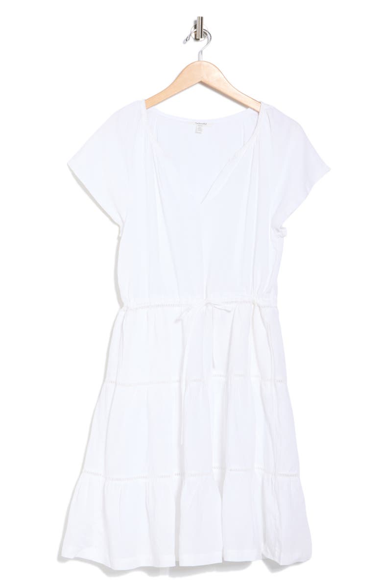 Splendid Jolene Flutter Sleeve Dress, Alternate, color, White