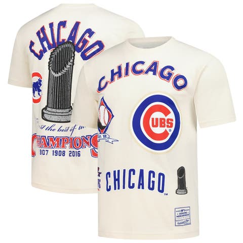 Men's Mitchell & Ness  Cream Chicago Cubs Legacy Defined T-Shirt