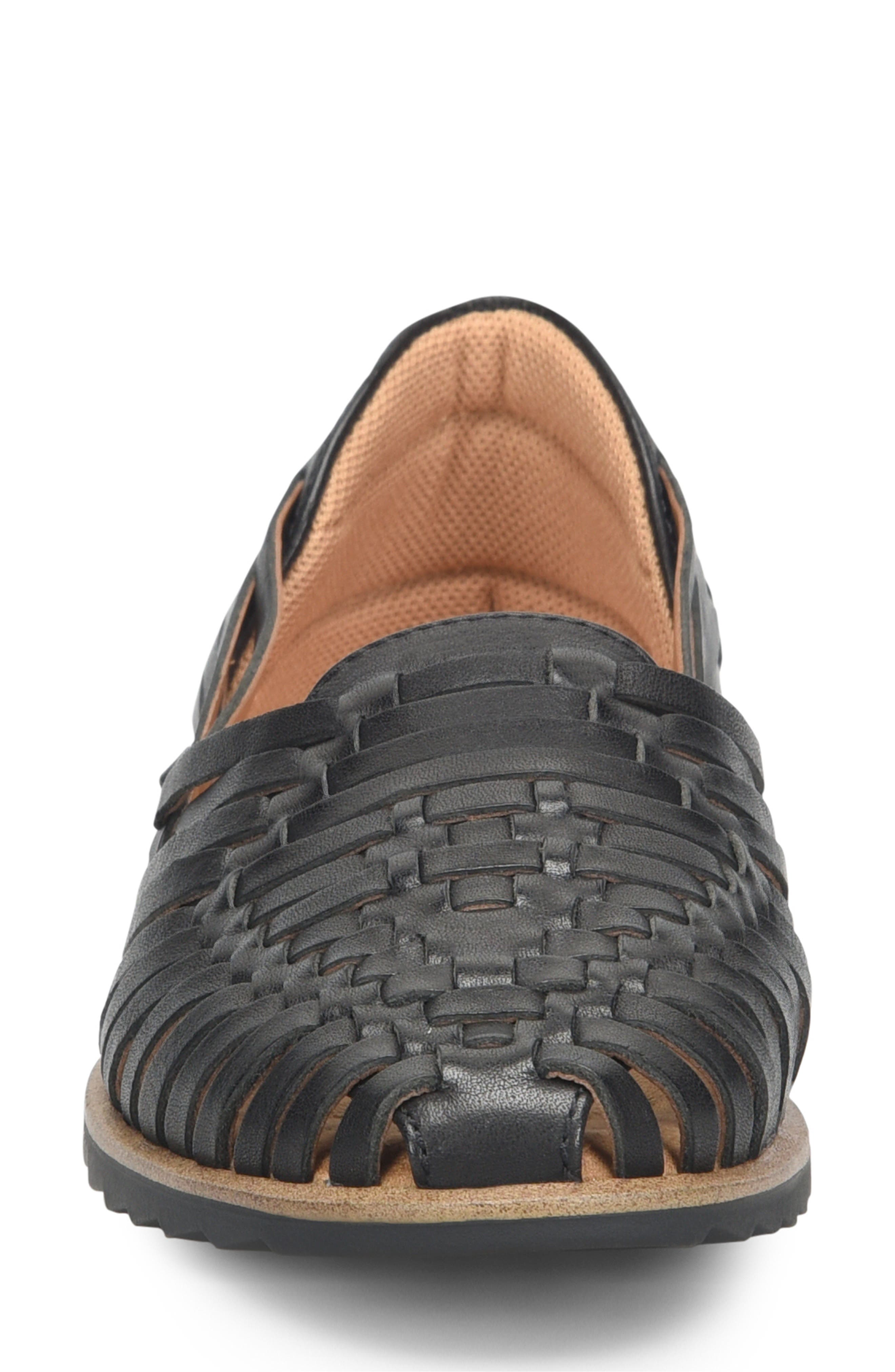 Comfortiva Ranier Huarache Flat, Alternate, color, Black