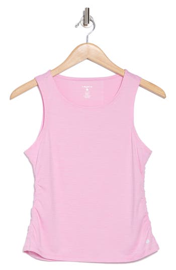 Layer 8 Ruched Active Tank In Pastel Lavender Heather