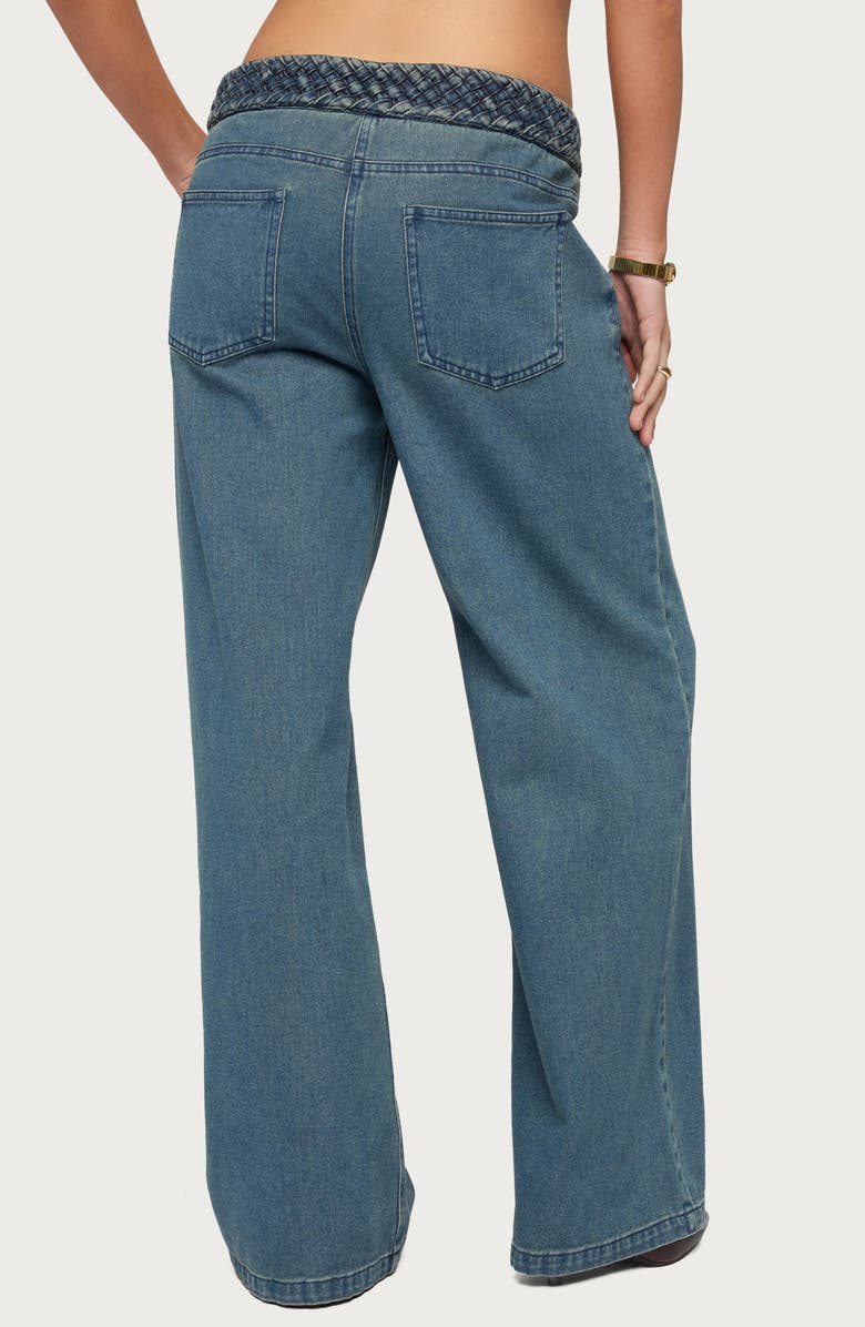 EDIKTED Braidey Wide Leg Jeans, Alternate, color,