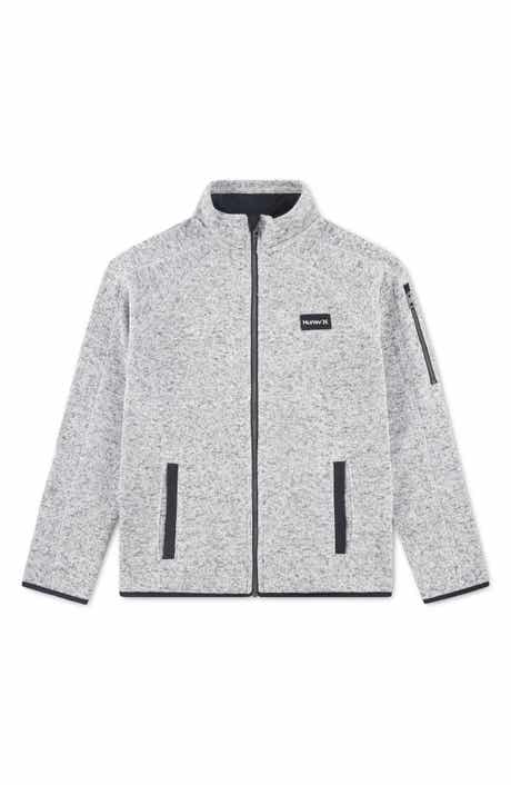 Hurley Kids' Heathered Full Zip Fleece Jacket