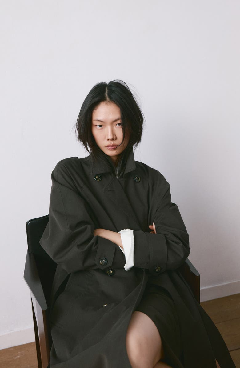 MANGO Angela Belted Trench Coat, Alternate, color, Chocolate