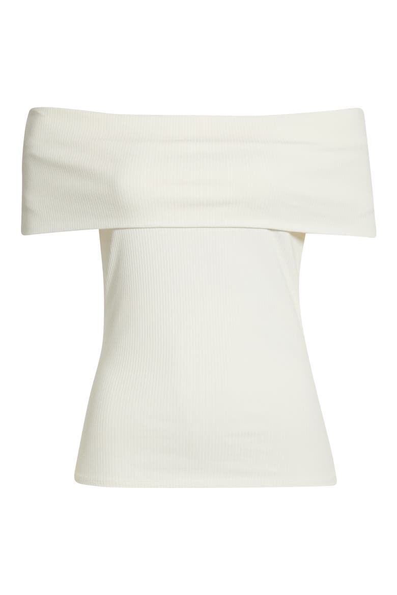 Rosarita Rib Knit Off the Shoulder Top, Alternate, color, IVORY
