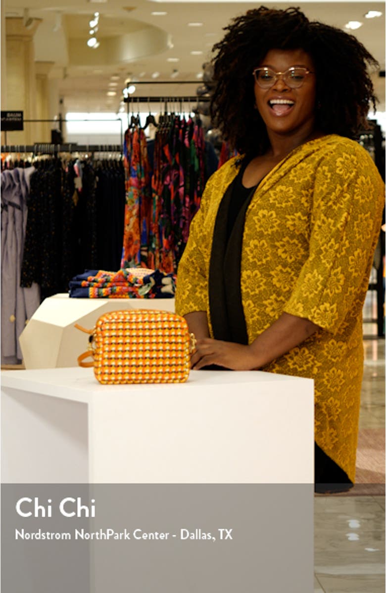 Midi Sac Woven Leather Crossbody Bag, sales video thumbnail