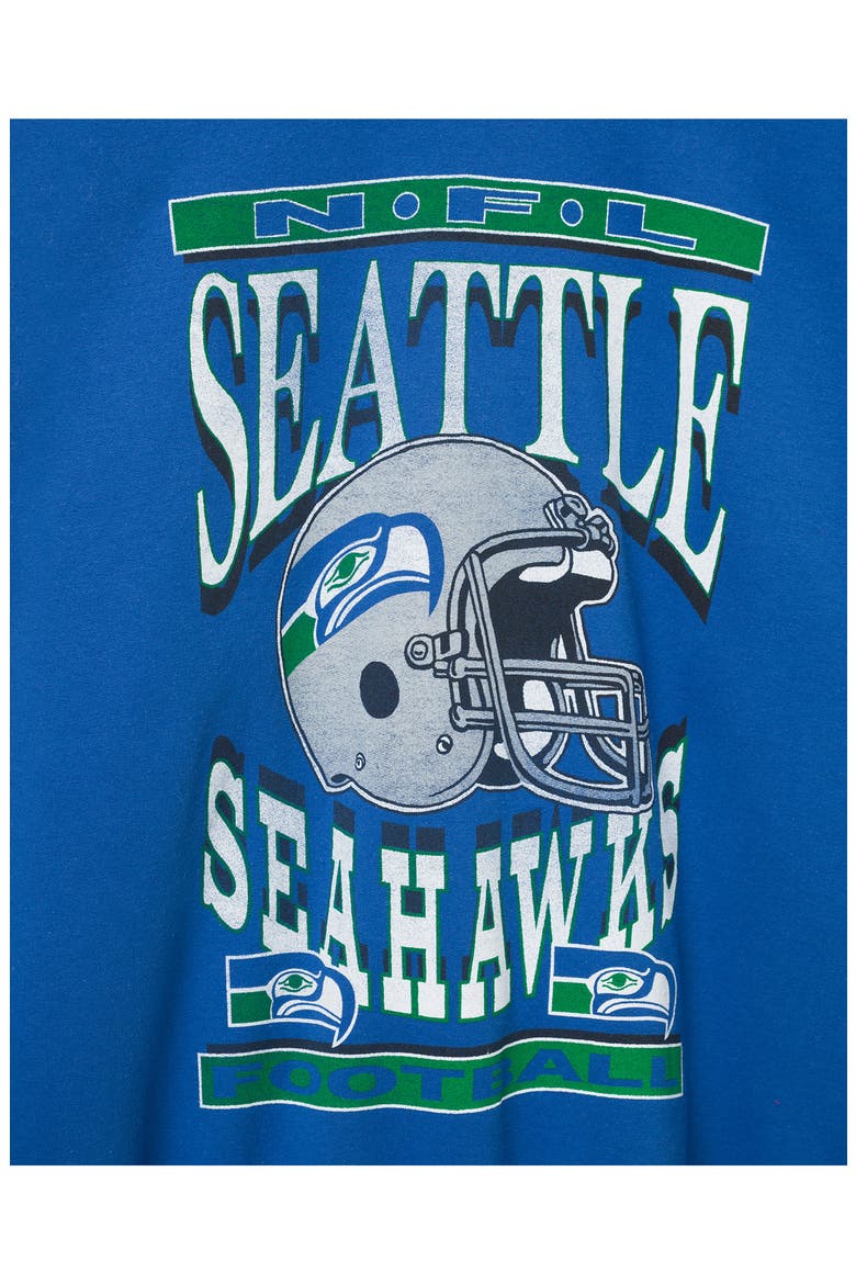 Seattle Seahawks Helmet Crewneck Sweatshirt, Alternate, color, ROYAL