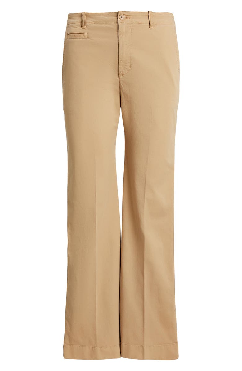Lauren Ralph Lauren Flare Stretch Cotton Chino Pants, Alternate, color, Birch Tan