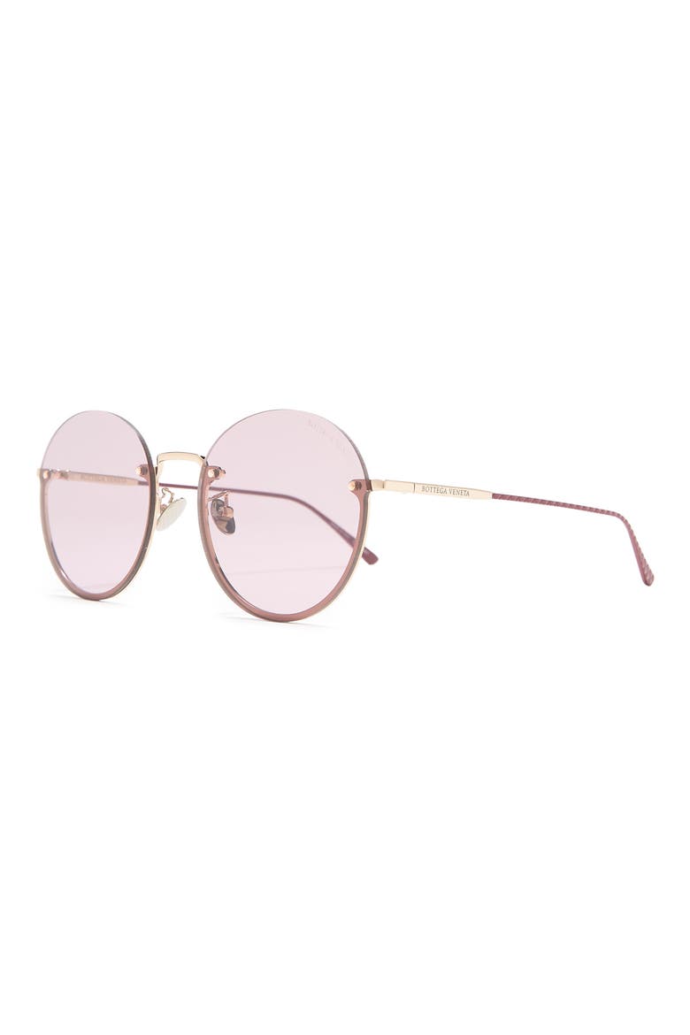 57mm Round Sunglasses, Alternate, color, GOLD GOLD PINK/PNK