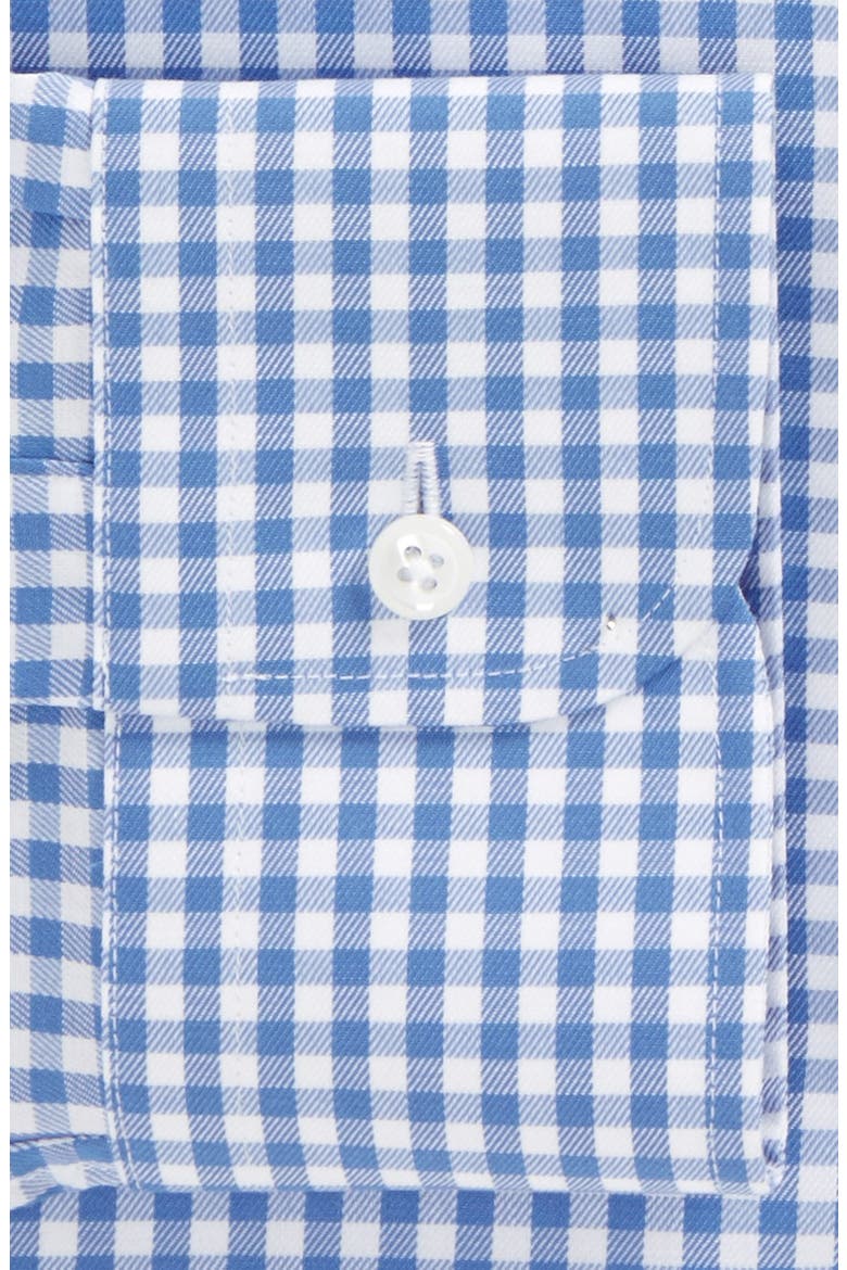 Men's Shop Traditional Fit Non-Iron Gingham Dress Shirt, Alternate, color, BLUE BELL