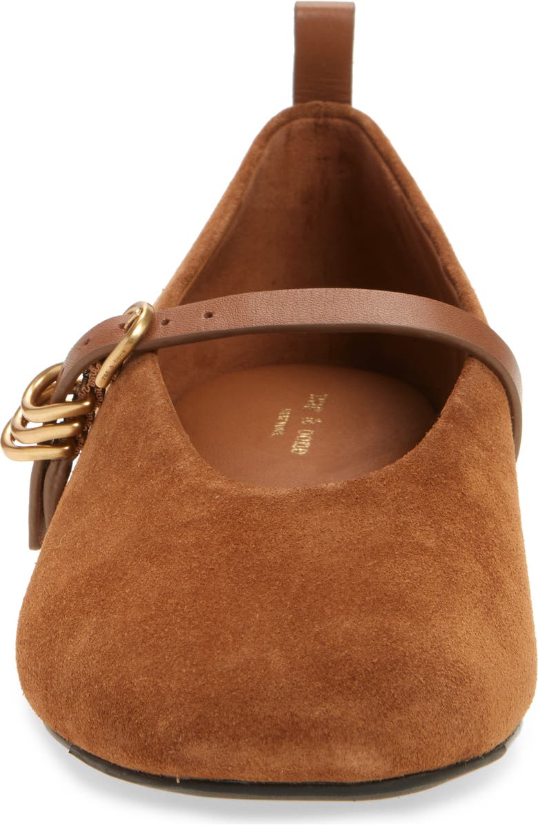 rag & bone Spire Mary Jane Flat, Alternate, color, Umber Suede