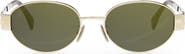 CELINE Triomphe 54mm Oval Sunglasses