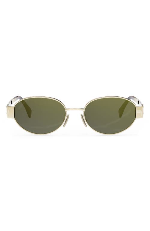 Celine Cl40235u Metal Triomphe 30n Gold Sunglasses In Gold