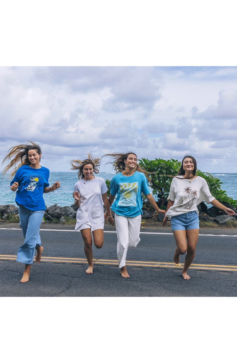 Hurley Wavy Days Romper, Alternate, color, White