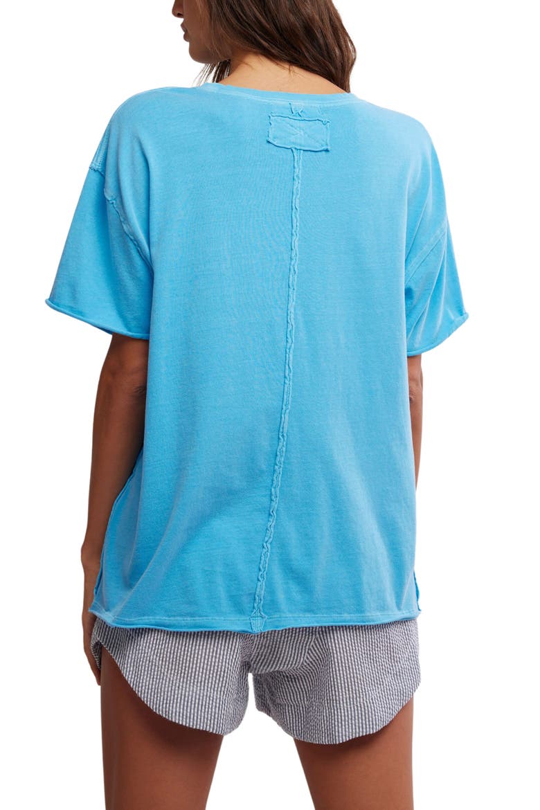 Nina Crewneck Cotton T-Shirt, Alternate, color, MALIBLUE