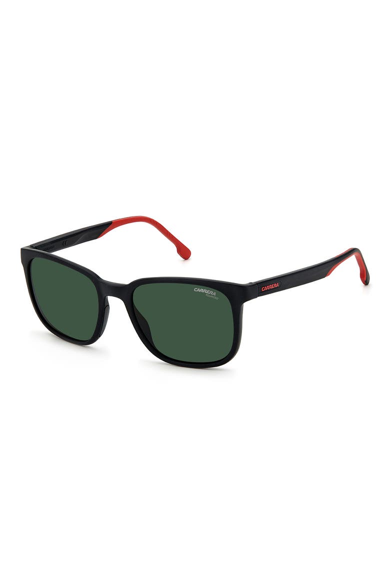 54mm Rectangular Sunglasses, Alternate, color, MATTE BLACK