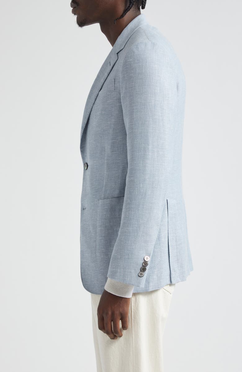 ZEGNA Fairway Crossover Linen Blend Sport Coat, Alternate, color, Light Blue
