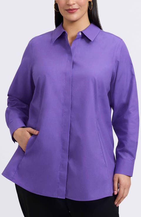 Cici Non-Iron Tunic Blouse (Plus Size)