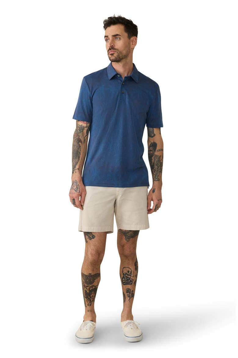Movement Pima Cotton Blend Piqué Polo, Alternate, color, NAVY MIDNIGHT PALMS