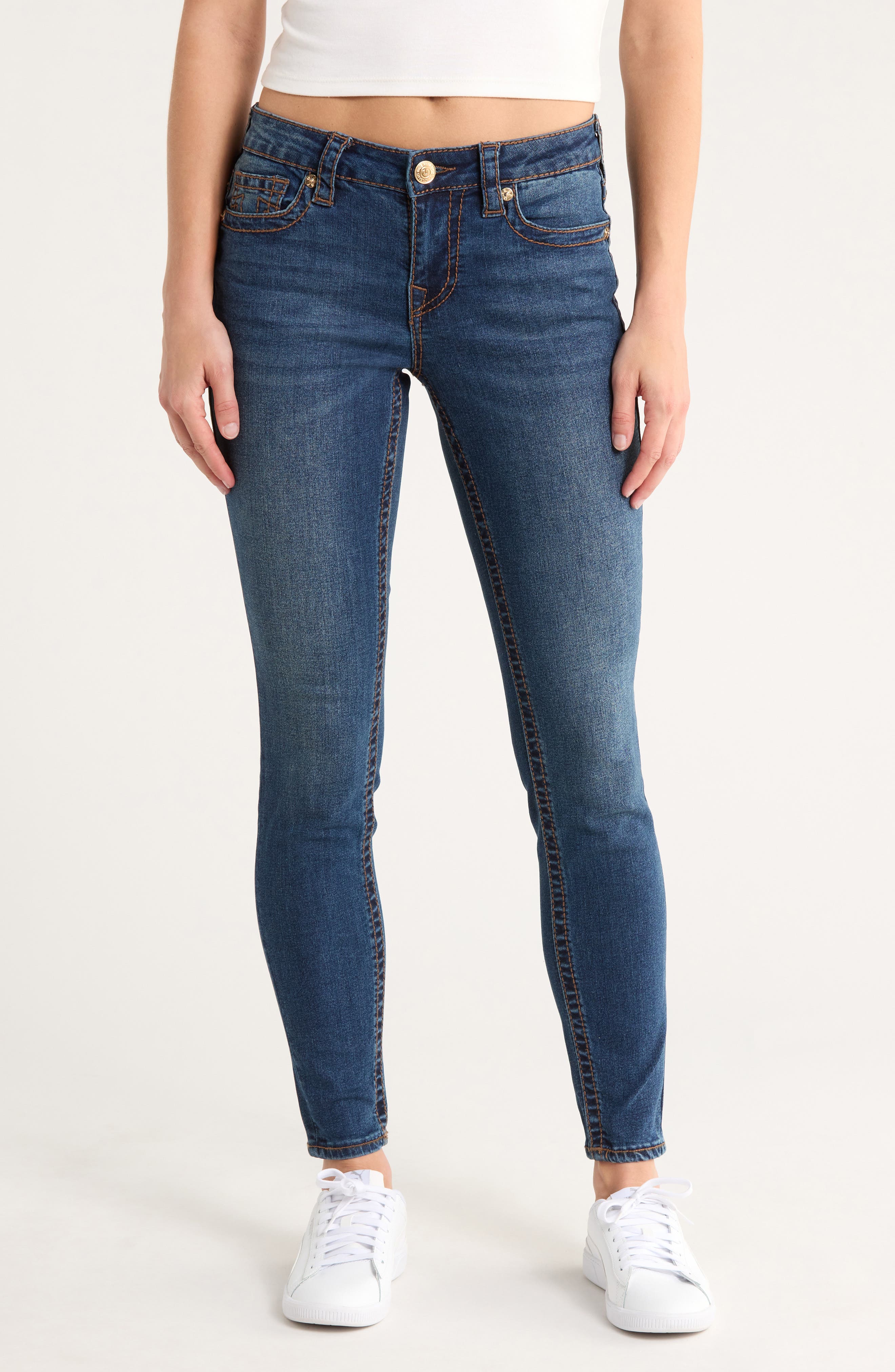 True Religion Jennie Big T Mid Rise Skinny Jeans
