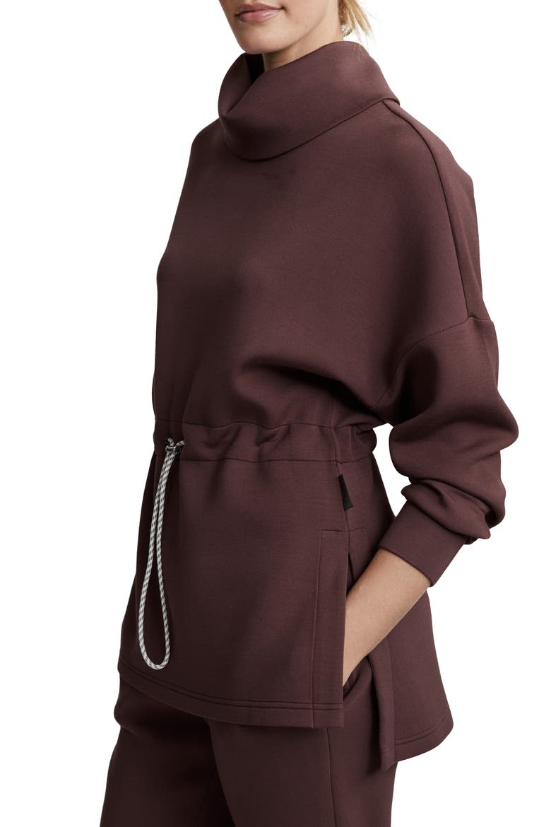 Freya Funnel Neck Sweatshirt, Alternate, color, DEEP MAHOGANY