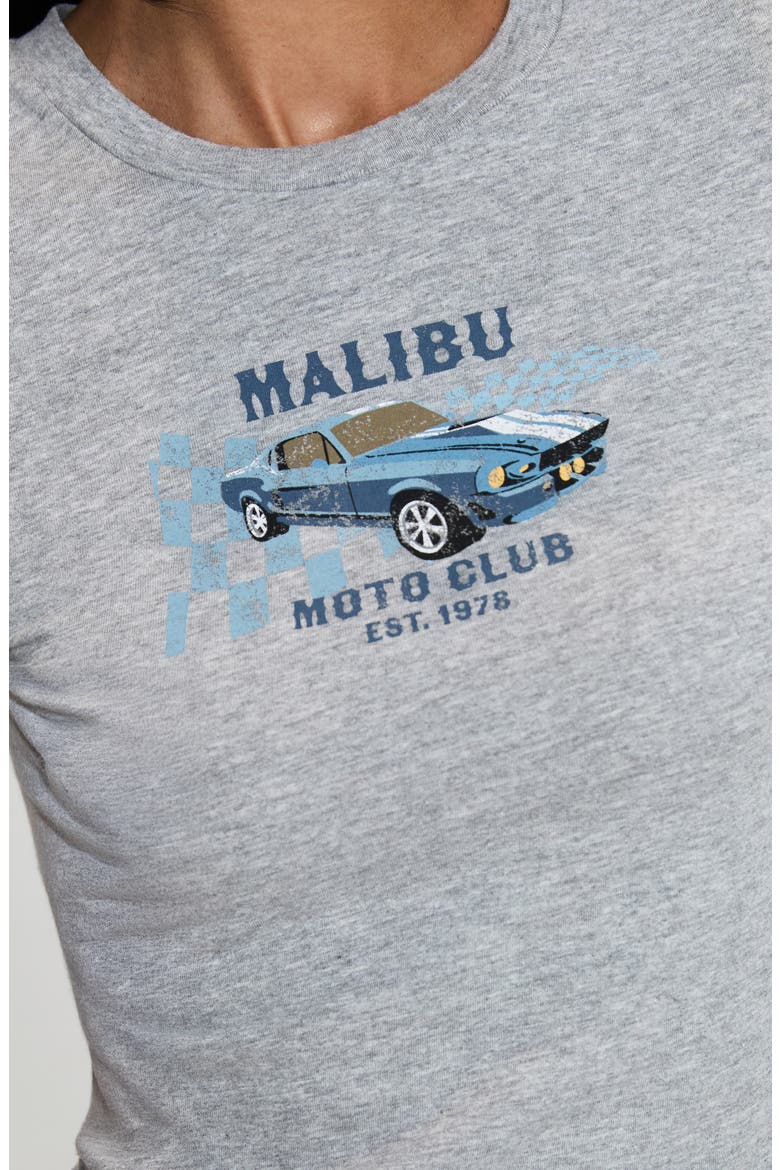 Malibu Moto Club Crop Graphic T-Shirt, Alternate, color, GREY