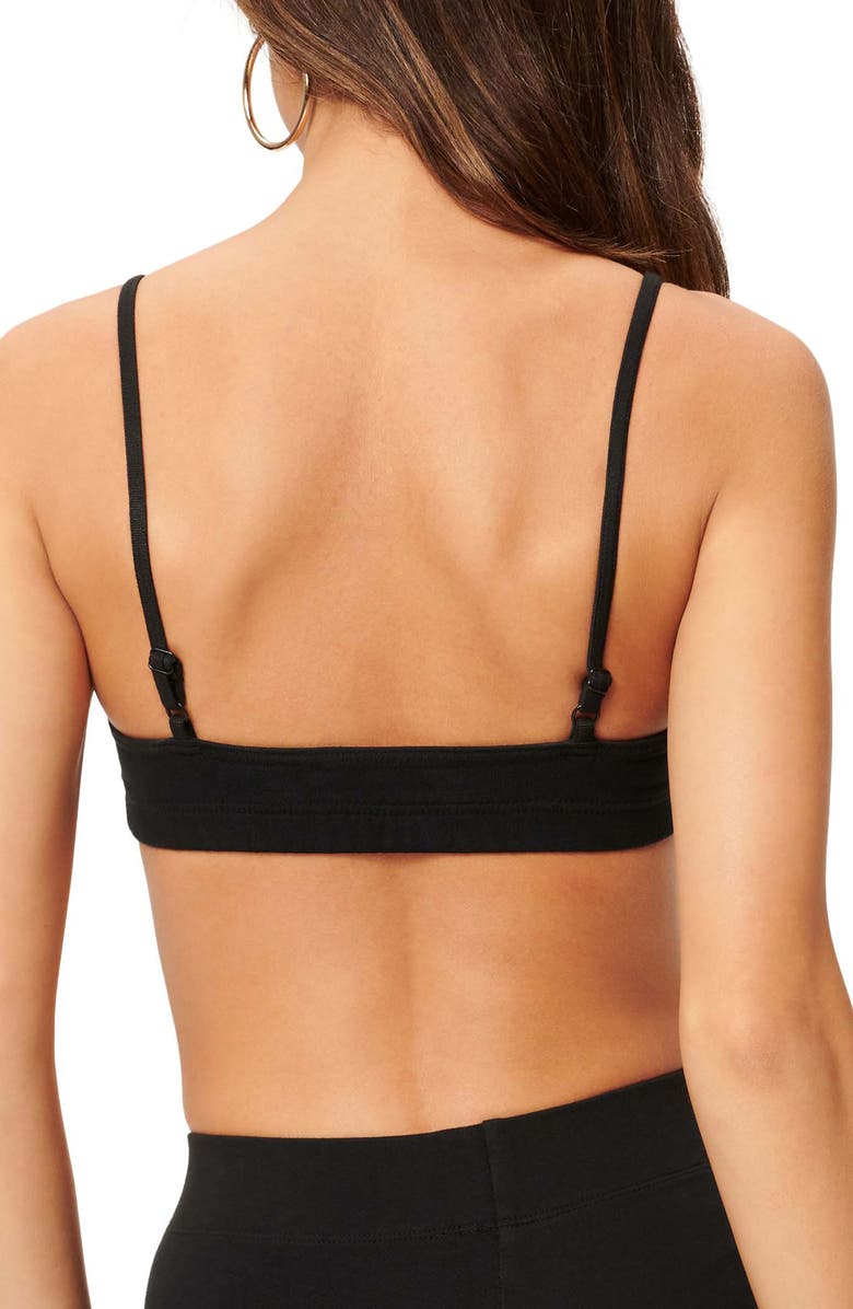 Good American Stretch Cotton Lounge Bralette, Alternate, color,