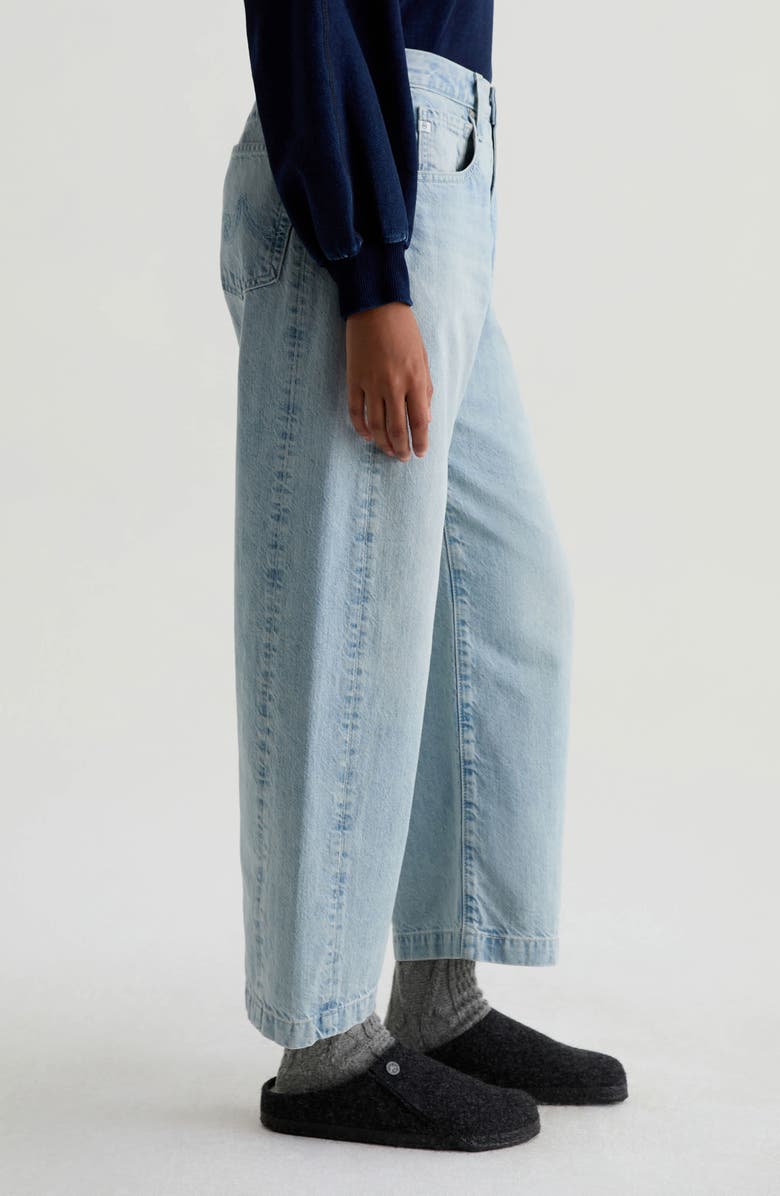 AG Hattie High Waist Ankle Wide Barrel Leg Jeans, Alternate, color, Sunset Hills