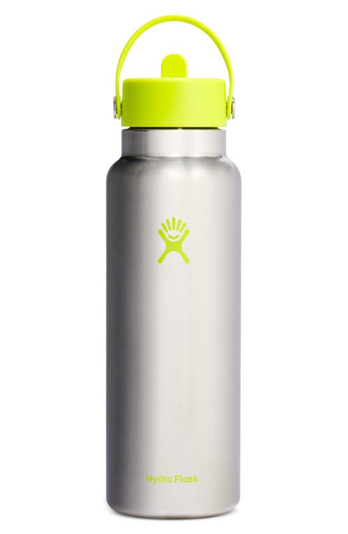 Hydro Flask 40-Ounce Wide Mouth Flex Straw Cap Water Bottle in Lime 