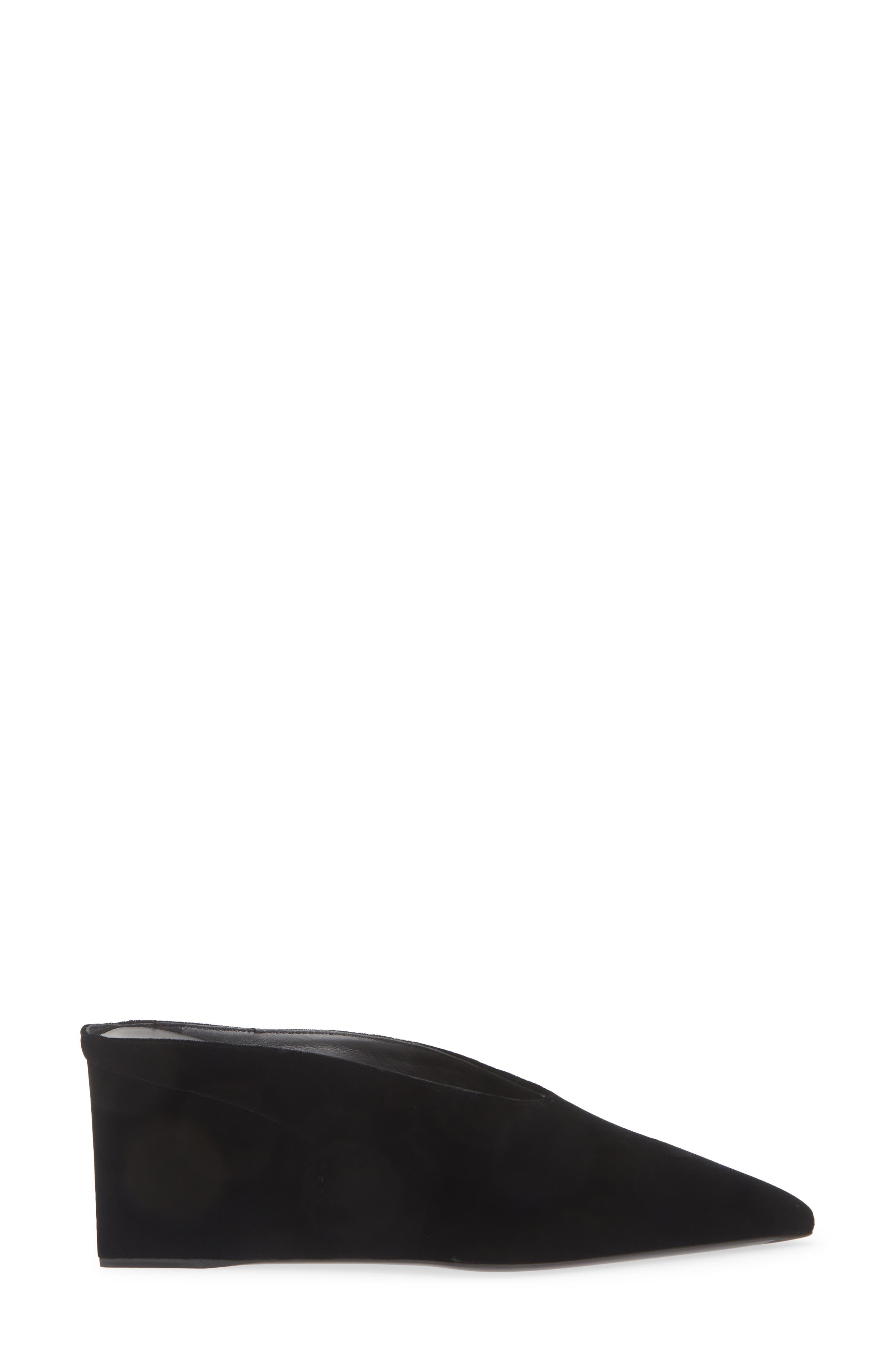 Alaïa Cube Pointed Toe Wedge Mule, Alternate, color, Noir