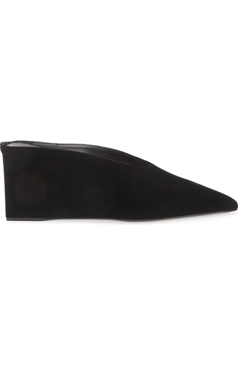 Alaïa Cube Pointed Toe Wedge Mule, Alternate, color, Noir