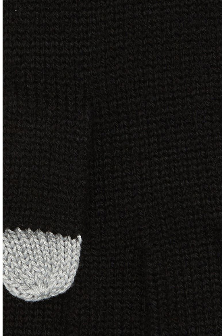 logo waffle gloves, Alternate, color, BLACK