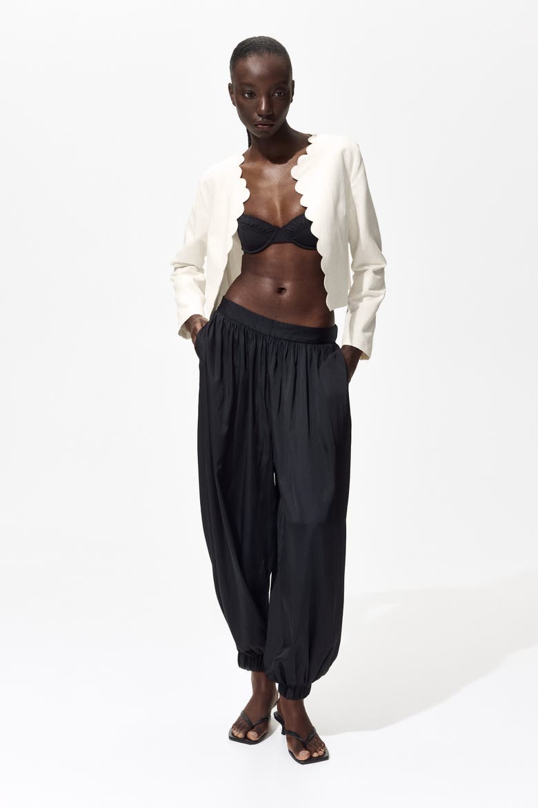 Scalloped-edge Jacket, Alternate, color, Cream